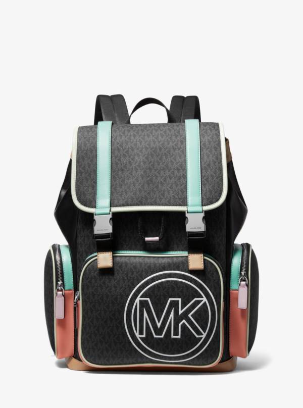 Panske Batohy Michael Kors Cooper Logo and Color-Block Faux Leather Čierne - Tasky Michael Kors Lacne | TOFWU-3201